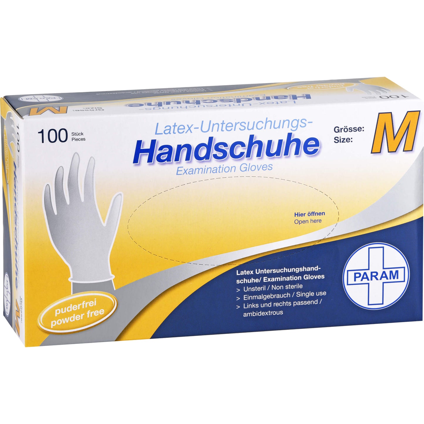 HANDSCHUHE Einmal Latex puderfrei M 100 St