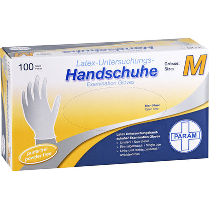 HANDSCHUHE Einmal Latex puderfrei M 100 St