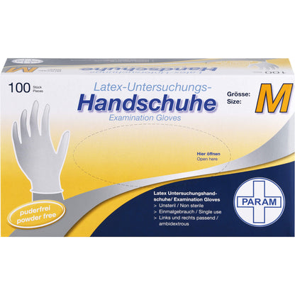 HANDSCHUHE Einmal Latex puderfrei M 100 St