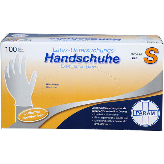 HANDSCHUHE Einmal Latex puderfrei S 100 St
