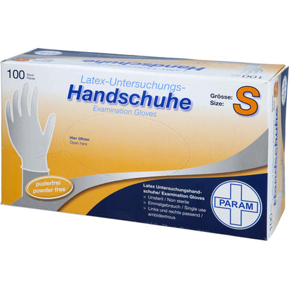 HANDSCHUHE Einmal Latex puderfrei S 100 St
