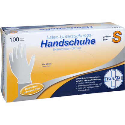 HANDSCHUHE Einmal Latex puderfrei S 100 St