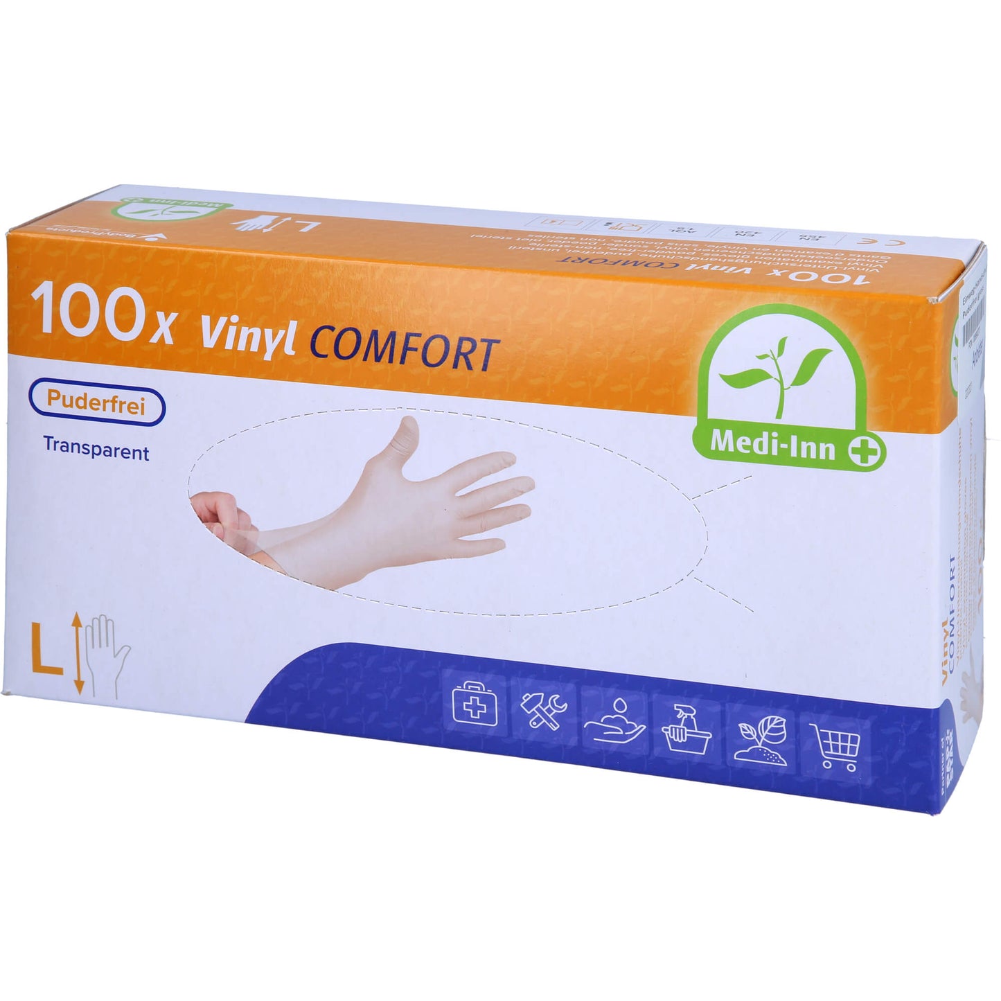 HANDSCHUHE Einmal Vinyl puderfrei L 100 St