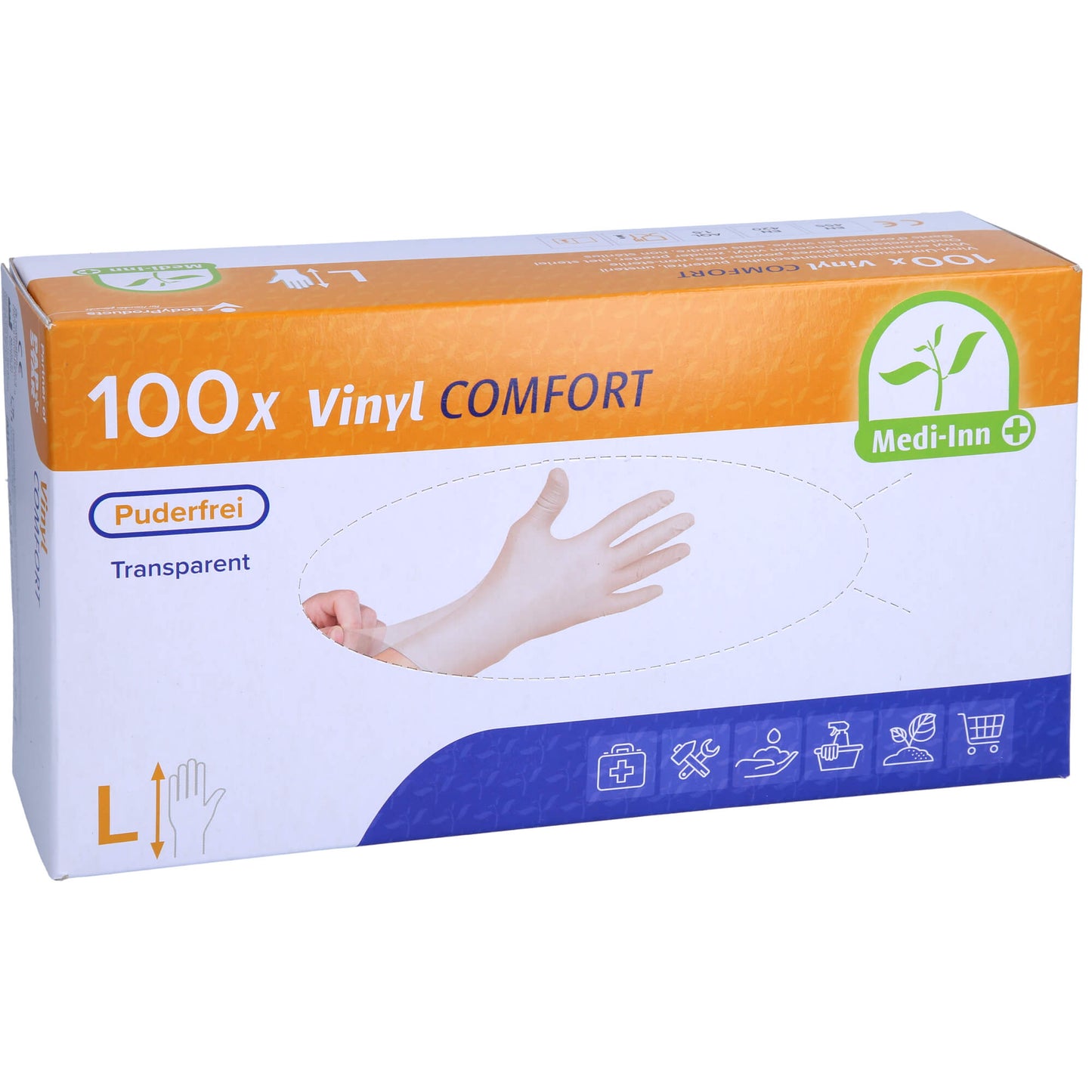 HANDSCHUHE Einmal Vinyl puderfrei L 100 St