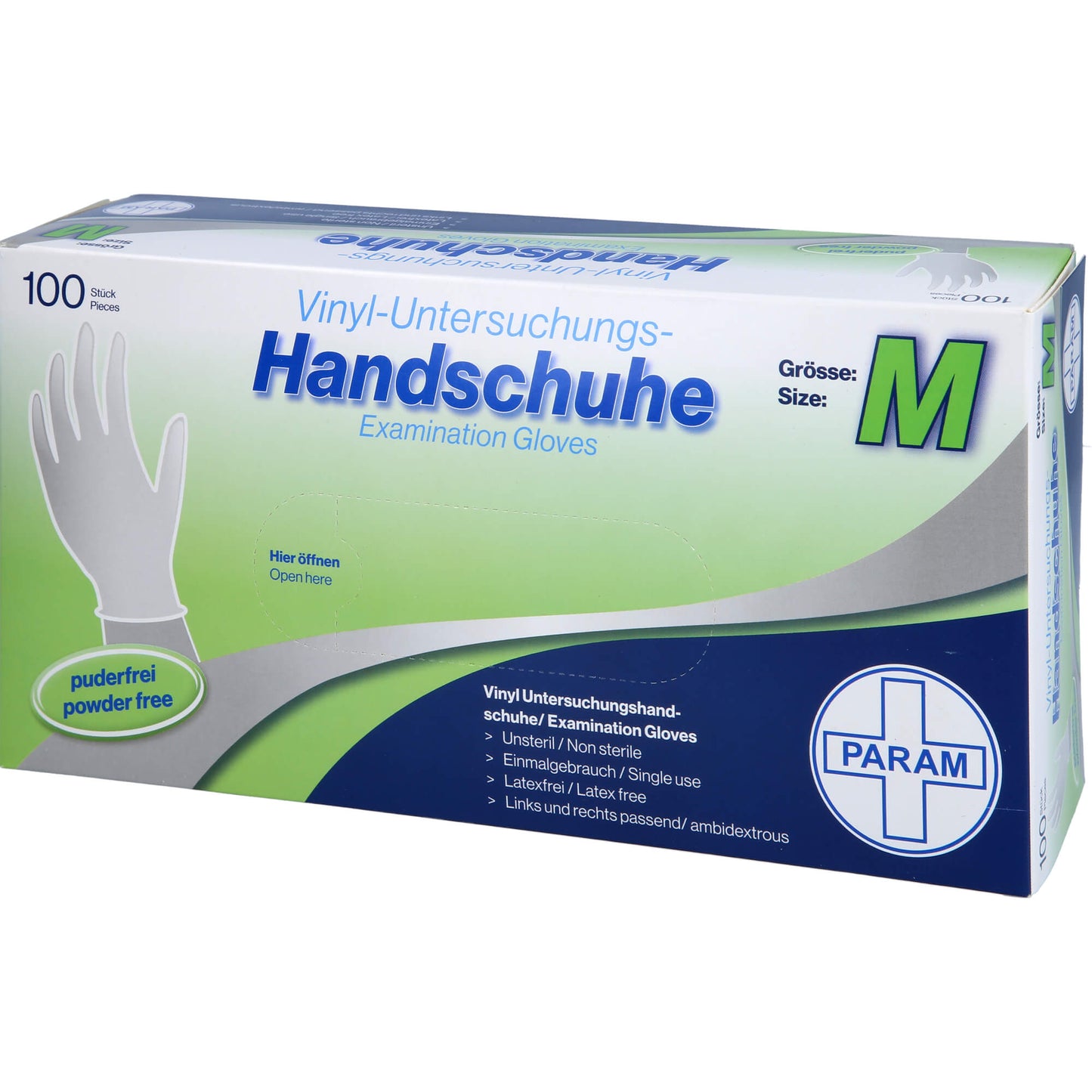 HANDSCHUHE Einmal Vinyl puderfrei M 100 St