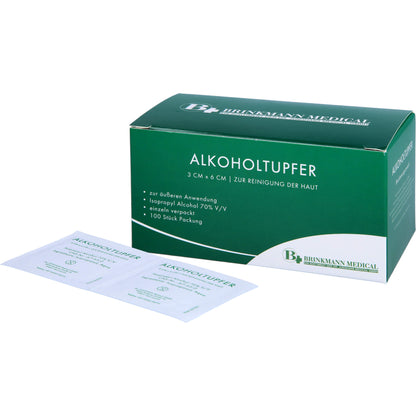 ALKOHOLTUPFER 3x6 cm steril 100 St