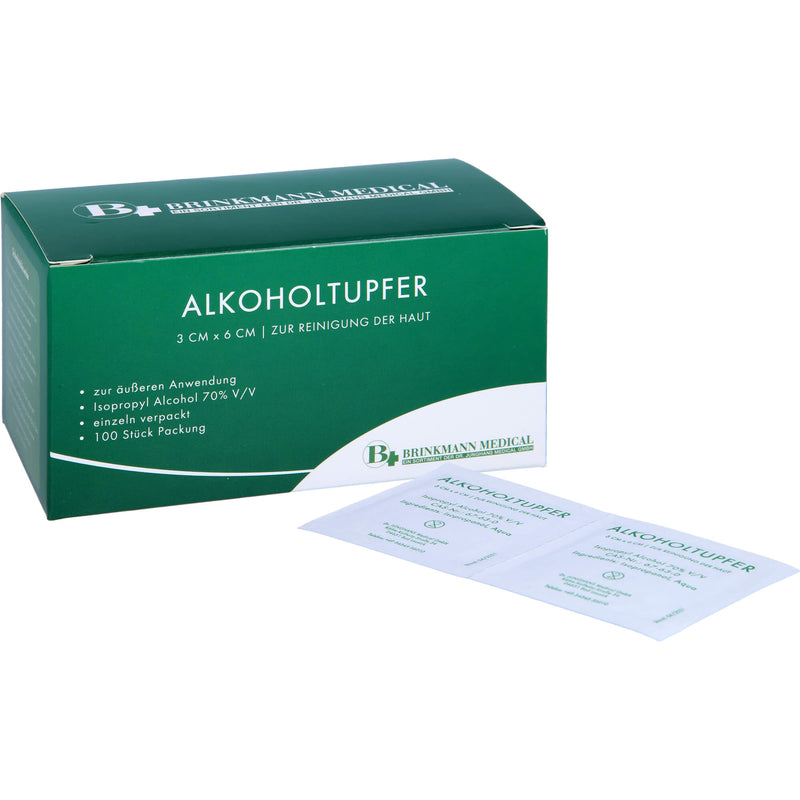 ALKOHOLTUPFER STERIL 3X6CM 100 St