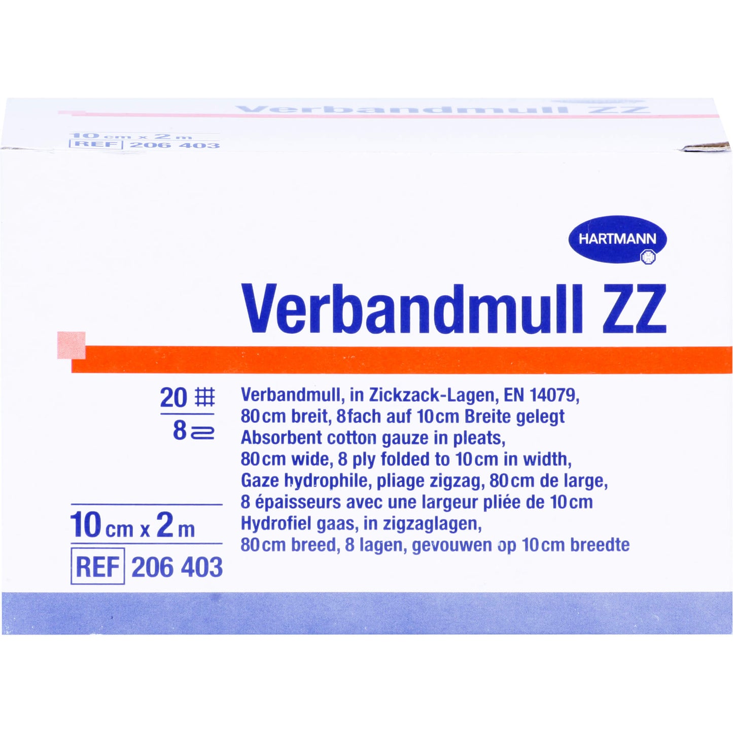 VERBANDMULL Hartmann 10 cmx2 m zickzack 1 St