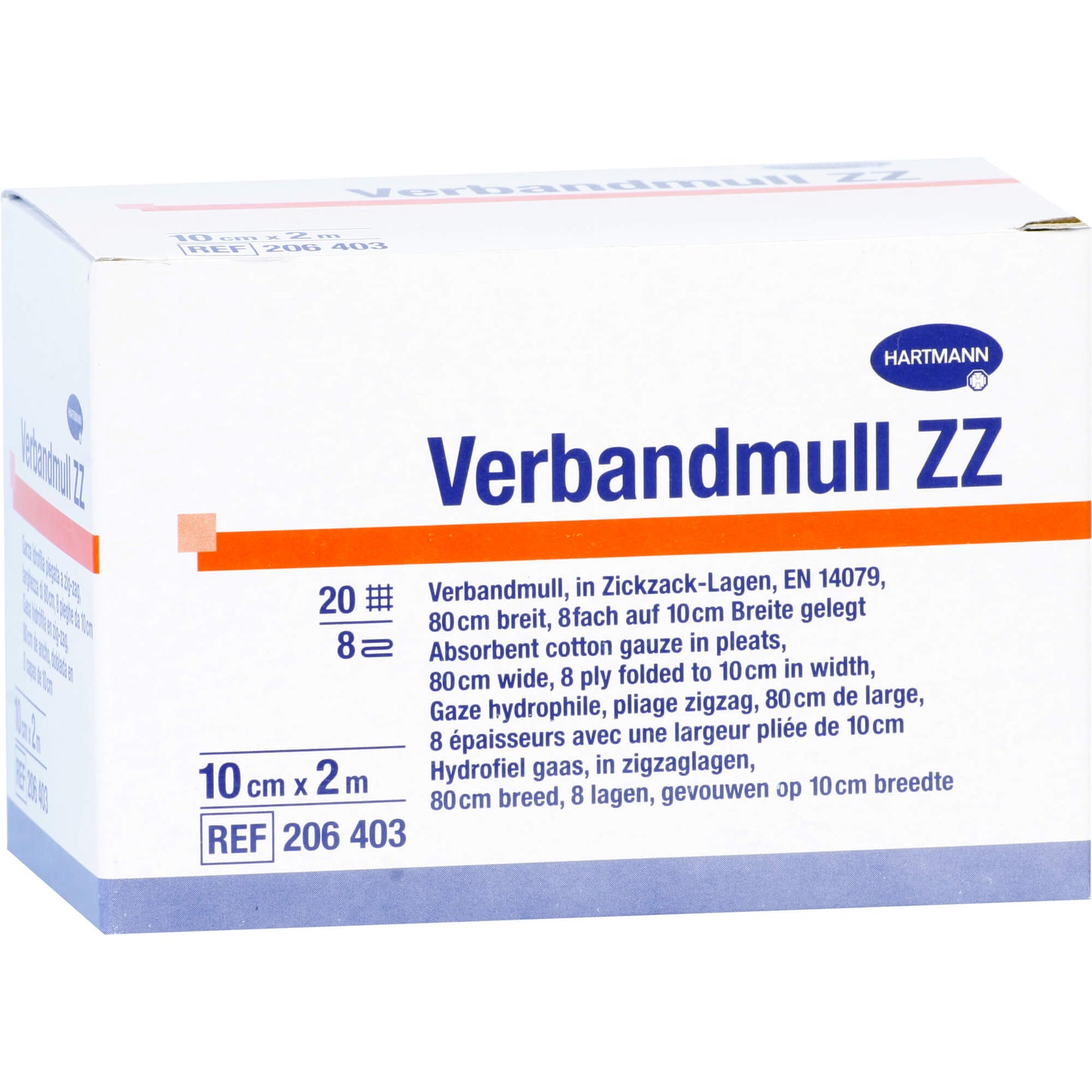 VERBANDMULL Hartmann 10 cmx2 m zickzack 1 St