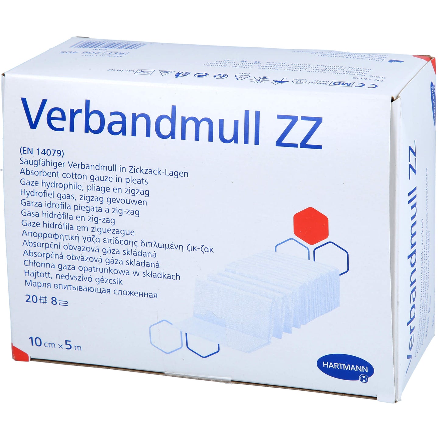 VERBANDMULL Hartmann 10 cmx5 m zickzack 1 St