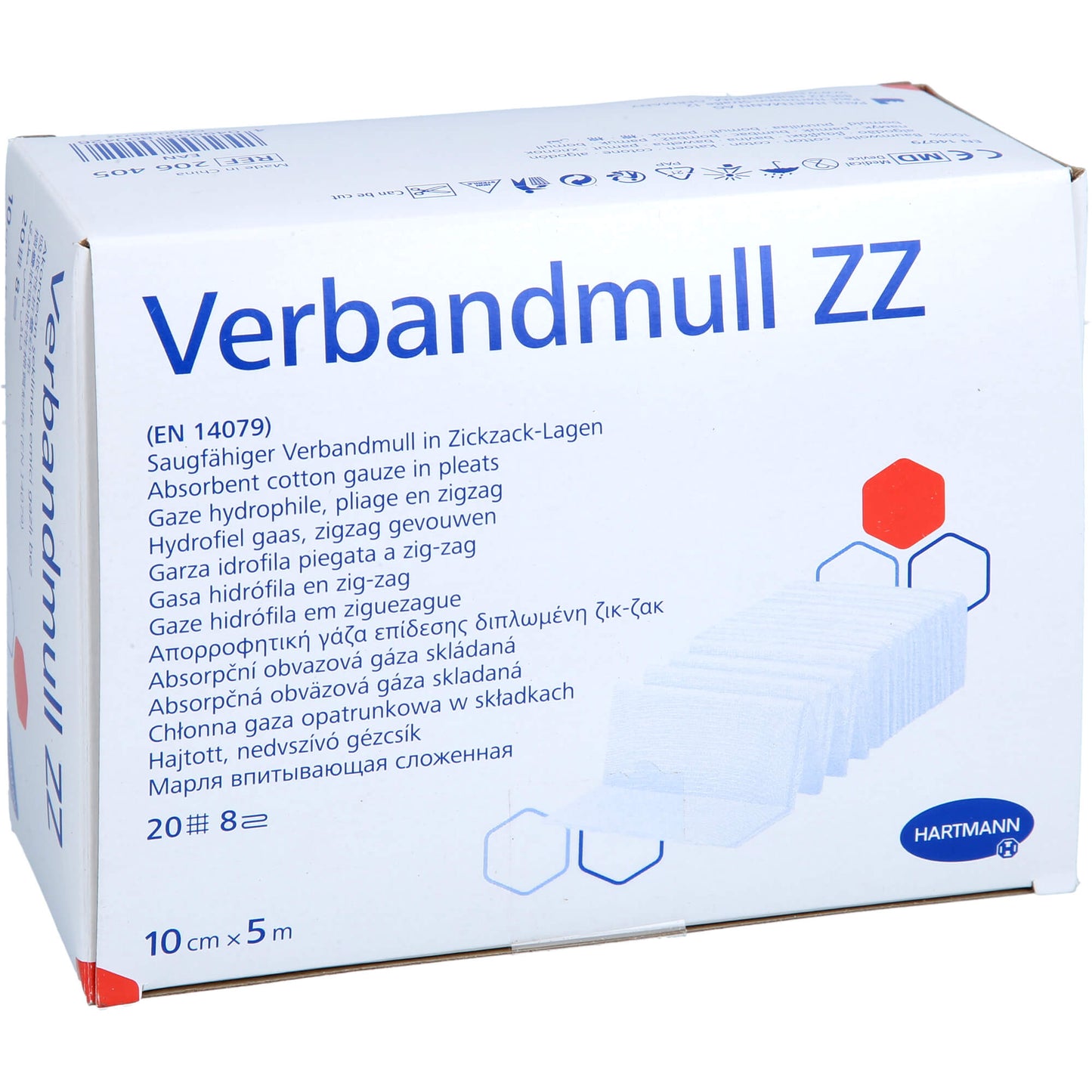 VERBANDMULL Hartmann 10 cmx5 m zickzack 1 St
