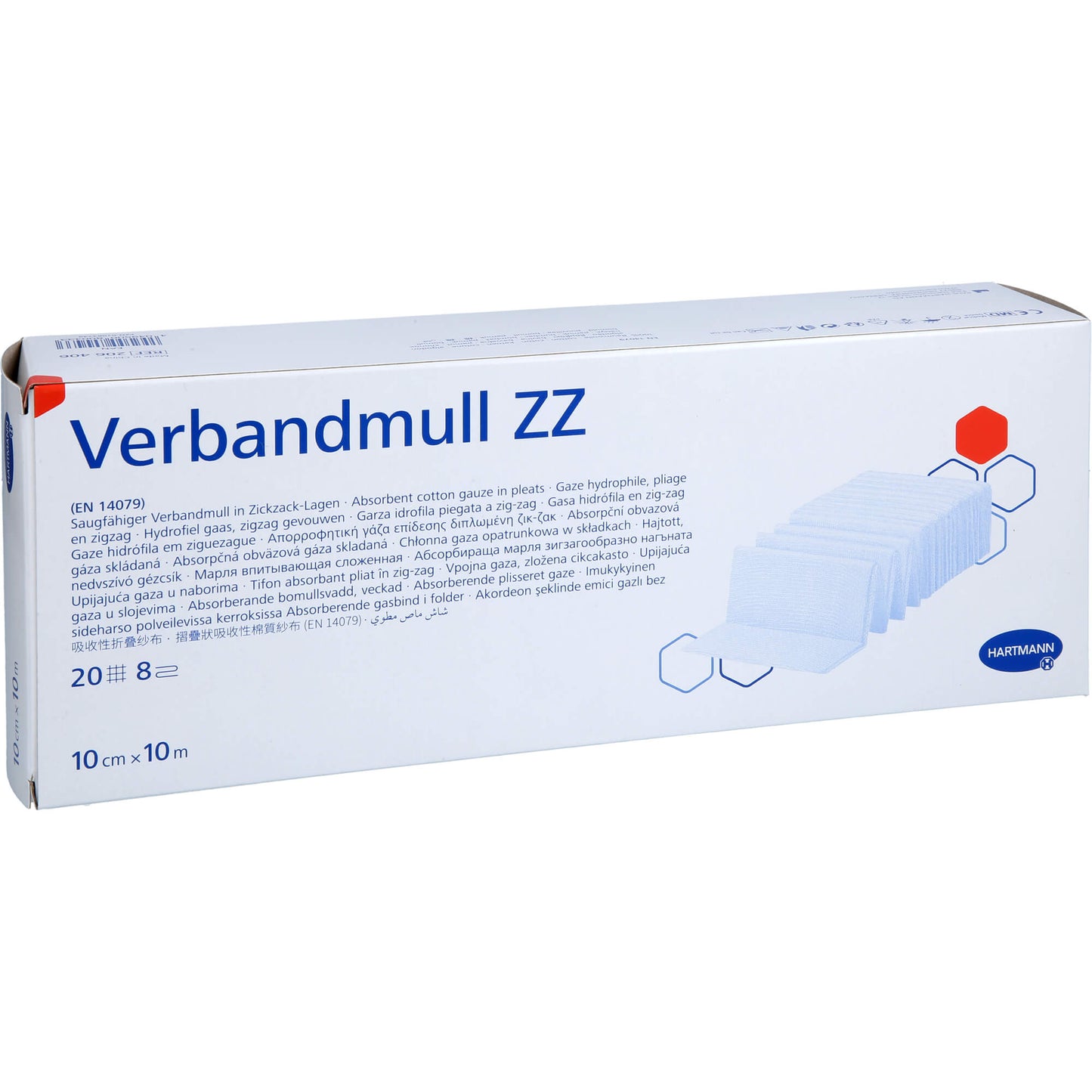 VERBANDMULL Hartmann 10 cmx10 m zickzack 1 St