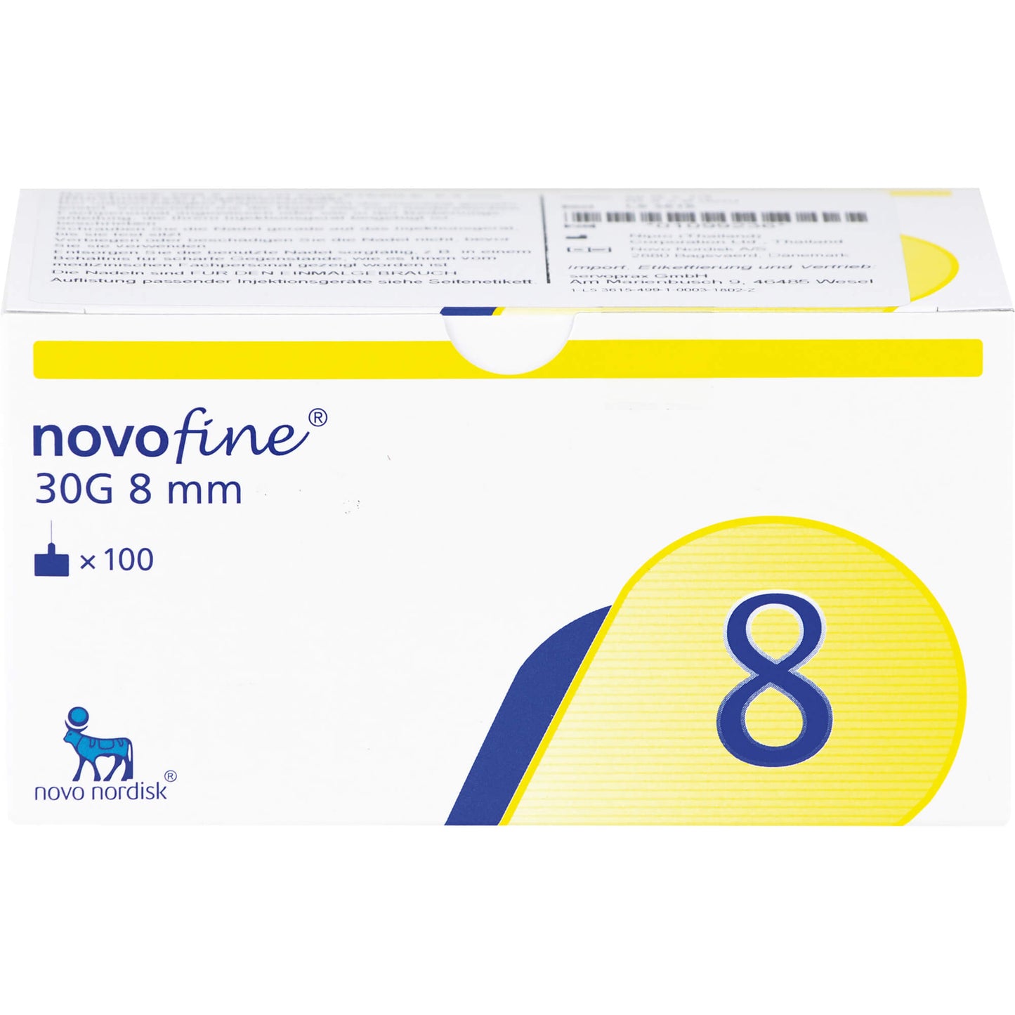 NOVOFINE Nadeln 0,30x8 mm 100 St