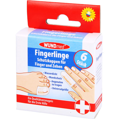 FINGERLING Schutzkappen für Finger und Zehen 6 St