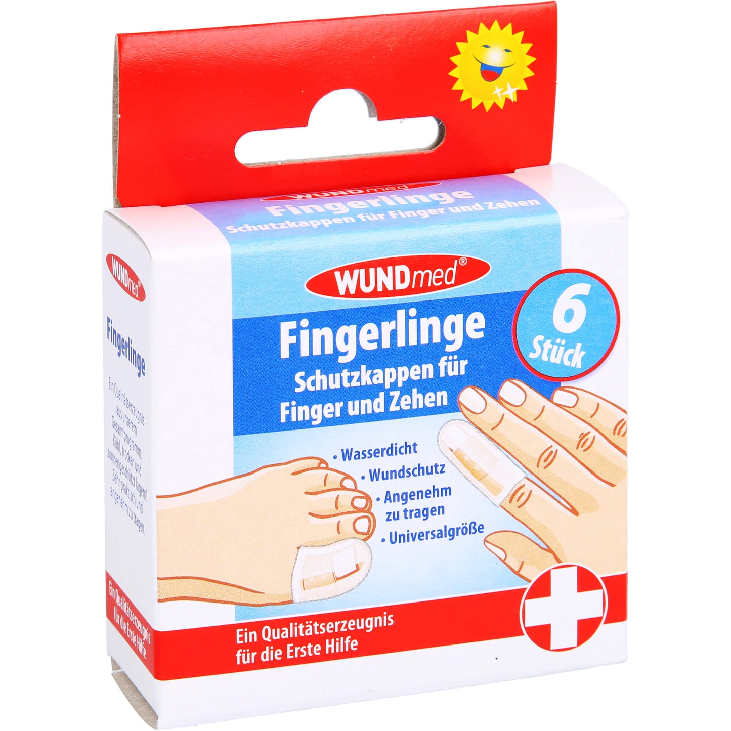FINGERLING Schutzkappen für Finger und Zehen 6 St