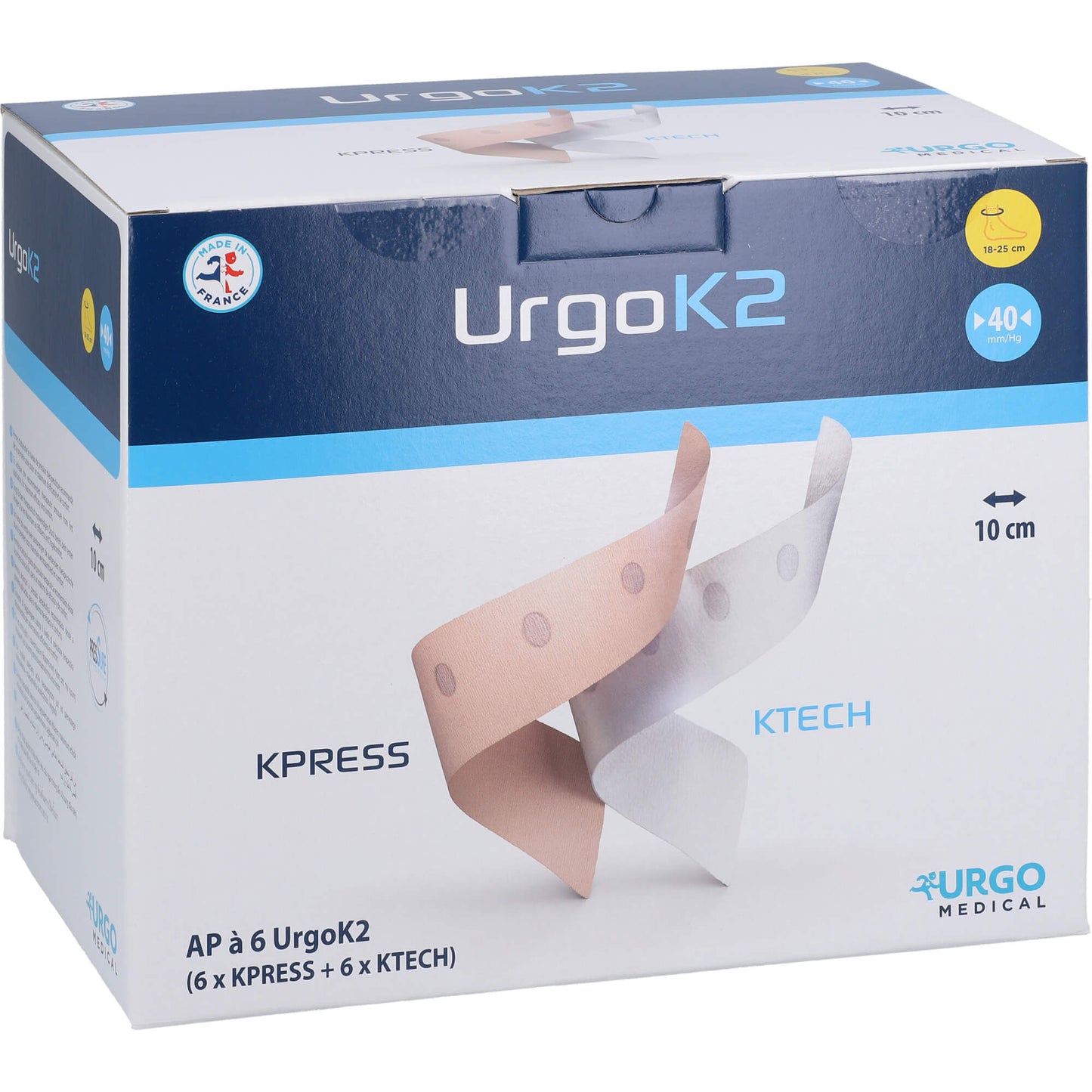 URGOK2 Kompr.Syst.10cm Knöchelumf.18-25cm 6 St