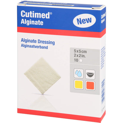 CUTIMED Alginate Alginatkompressen 5x5 cm 10 St