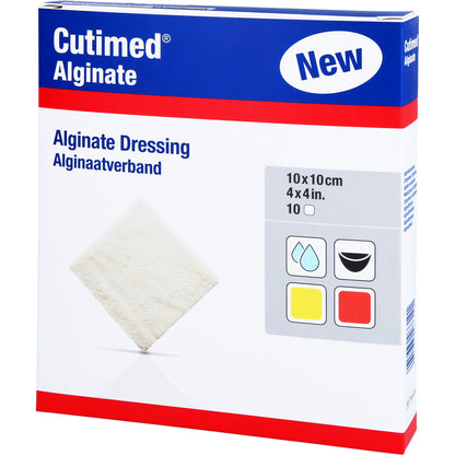 CUTIMED Alginate Alginatkompressen 10x10 cm 10 St