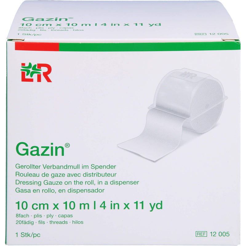 GAZIN VERBANDM 10MX10CM 8F 1 St