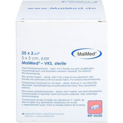VLIES-SCHLITZKOMPRESSEN steril 5x5 cm 6fach 25X2 St