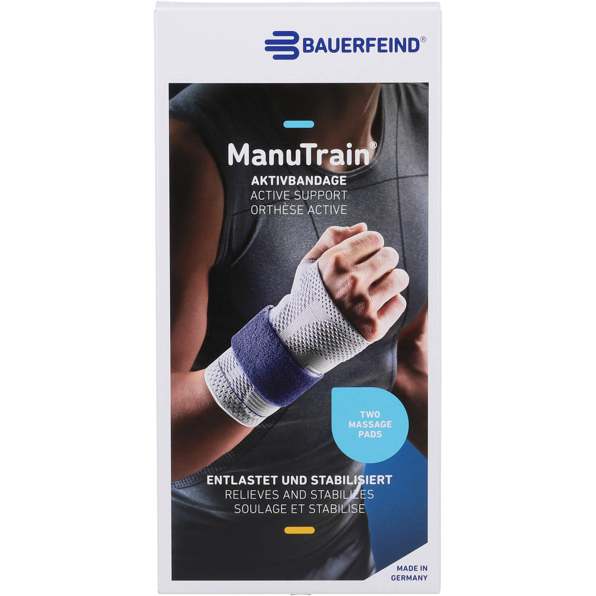 MANUTRAIN Handgelenkbandage rechts Gr.1 titan 1 St