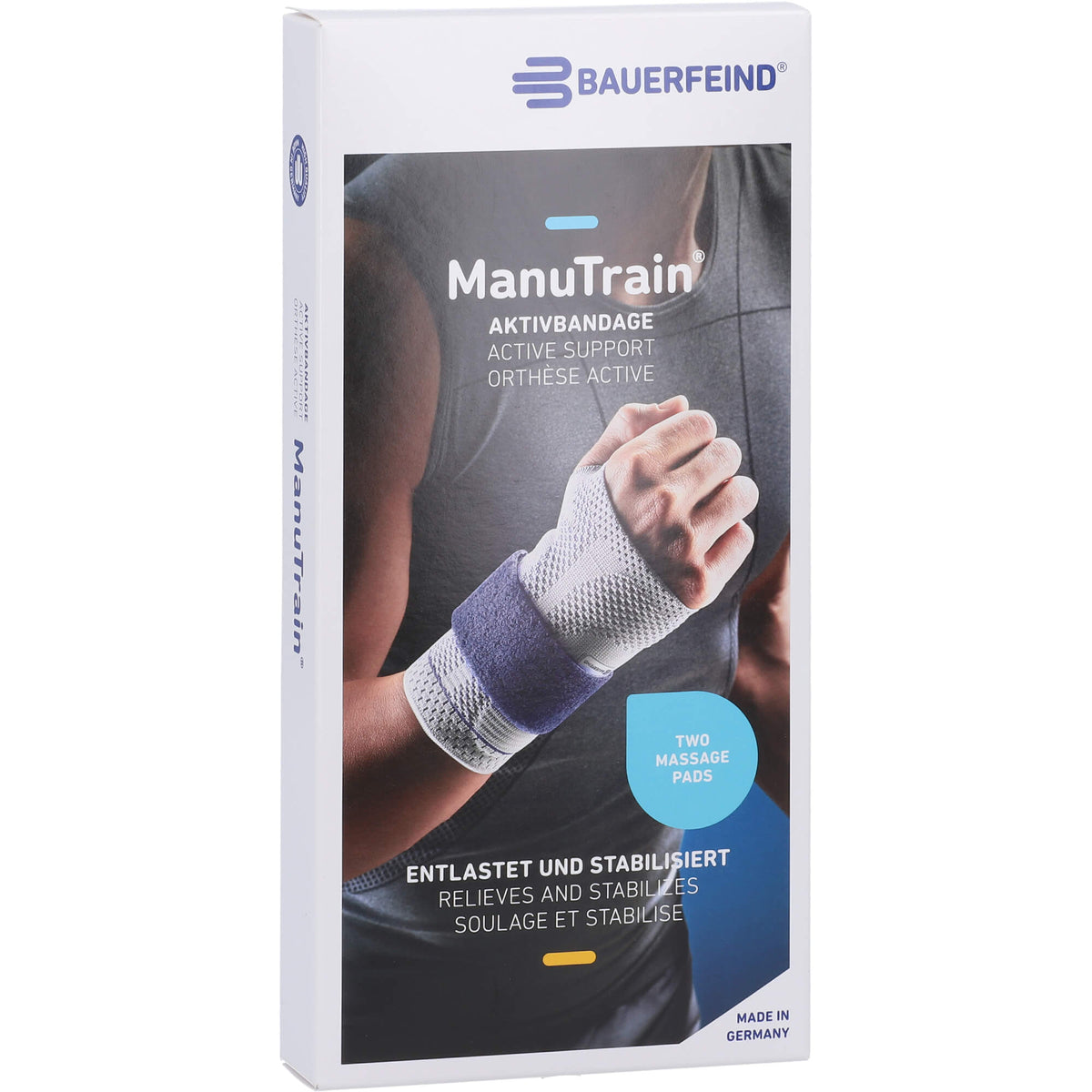 MANUTRAIN Handgelenkbandage rechts Gr.1 titan 1 St