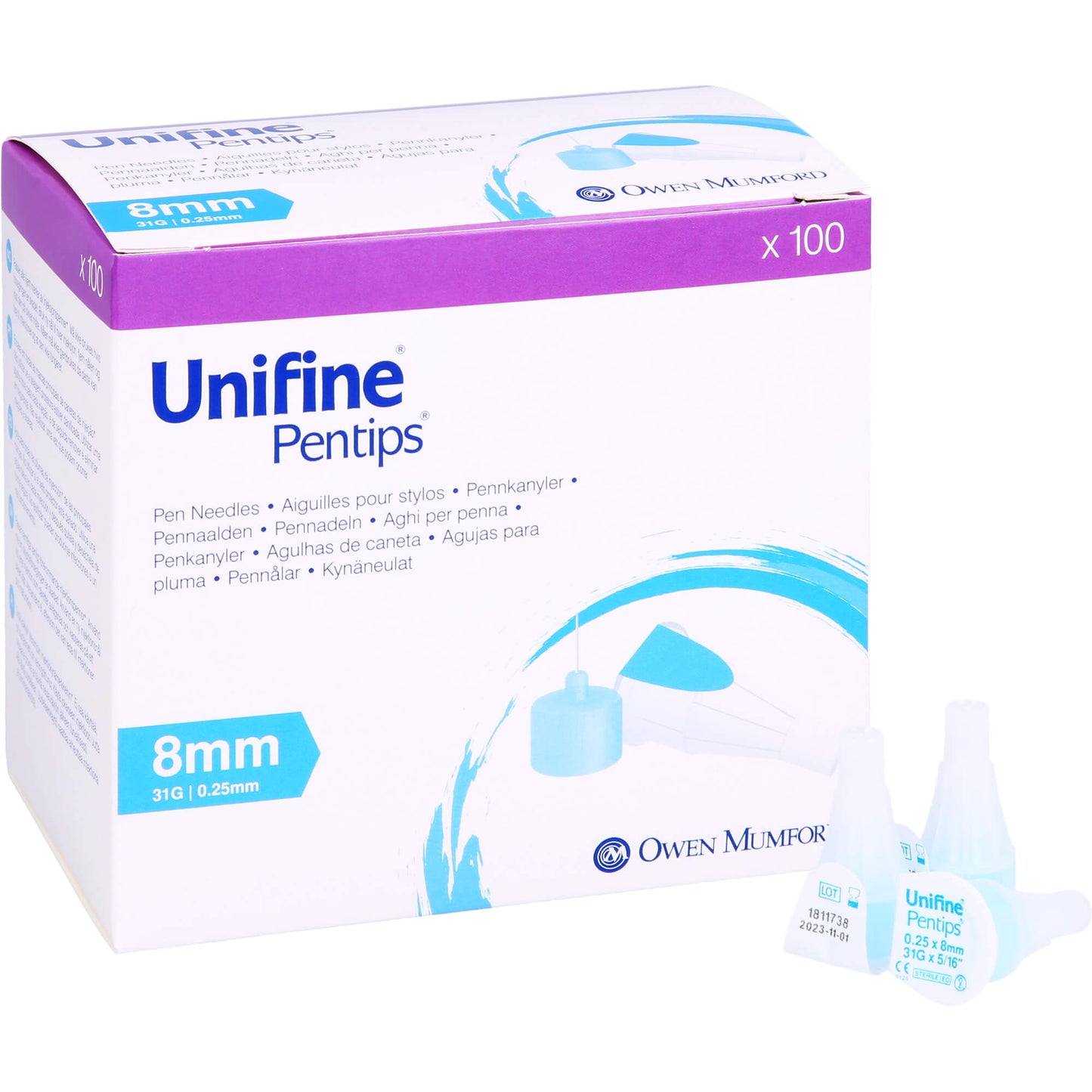 UNIFINE Pentips Kanüle 31 G 8 mm 100 St