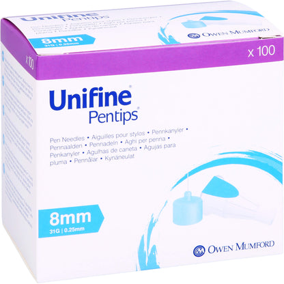 UNIFINE Pentips Kanüle 31 G 8 mm 100 St