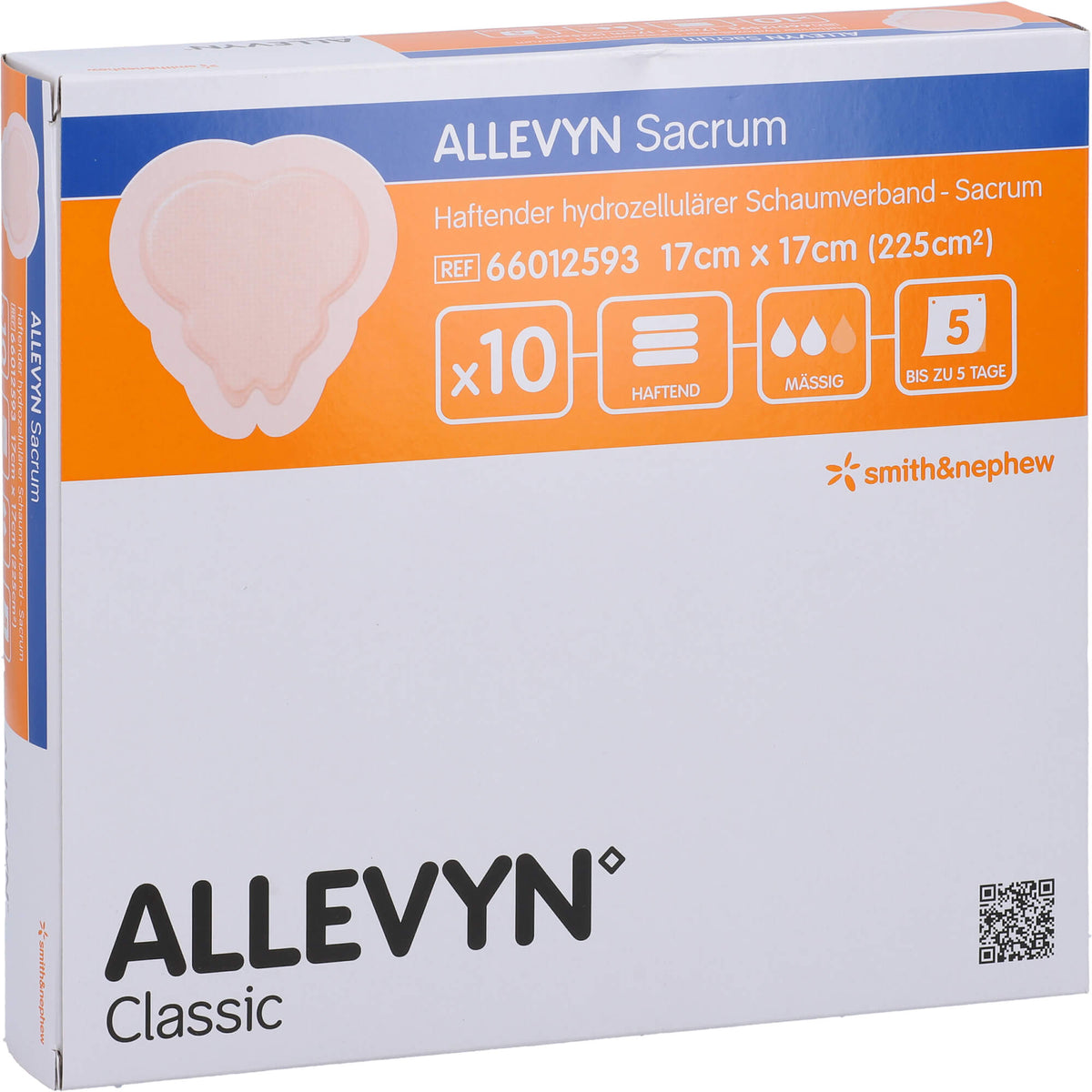 ALLEVYN Sacrum klein 17x17 cm Wundverband haftend 10 St