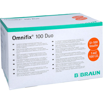 OMNIFIX Duo 100 Insulinspr.1 ml 100X1 ml