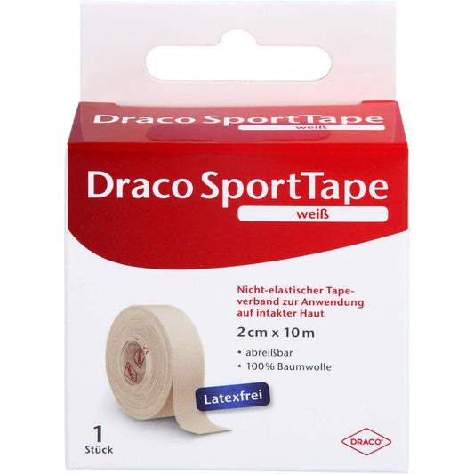 DRACO TAPEVERBAND 2 cmx10 m weiß 1 St