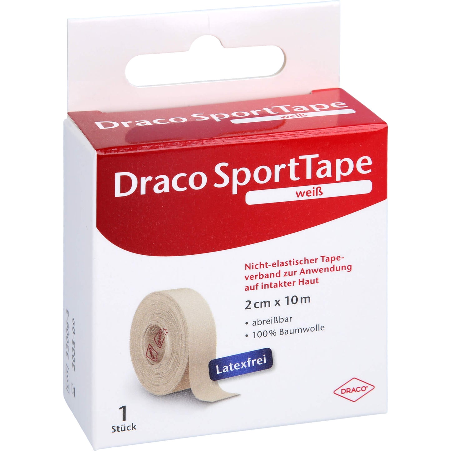 DRACO TAPEVERBAND 2 cmx10 m weiß 1 St