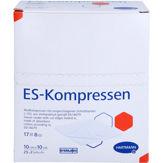 ES-KOMPRESSEN steril 10x10 cm 8fach 25X2 St