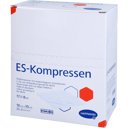 ES-KOMPRESSEN steril 10x10 cm 8fach 25X2 St