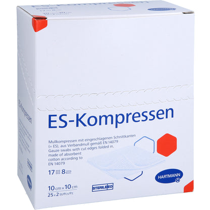 ES-KOMPRESSEN steril 10x10 cm 8fach 25X2 St