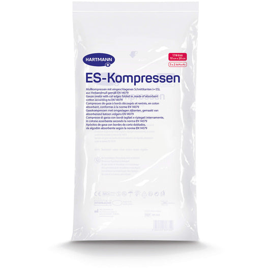 ES-KOMPRESSEN steril 10x20 cm 8fach 5X2 St