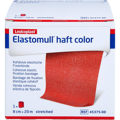 ELASTOMULL haft color 8 cmx20 m Fixierb.rot 1 St