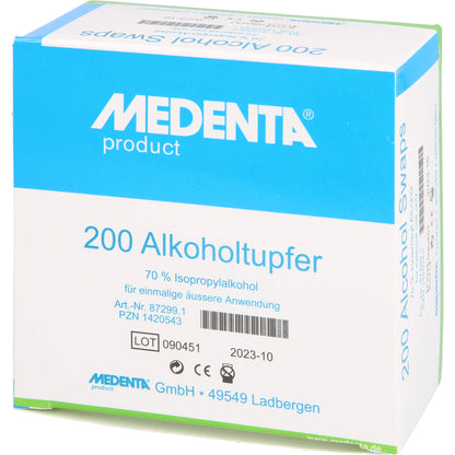 ALKOHOLTUPFER 70% Isopropyl Alkohol 200 St