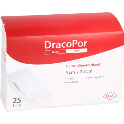 DRACOPOR Wundverband 5x7,2 cm steril 25 St