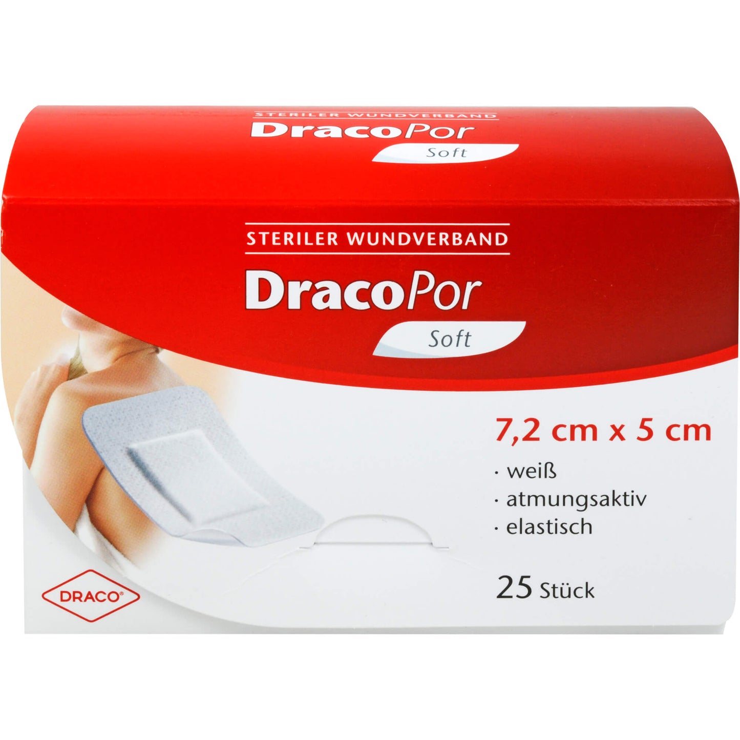 DRACOPOR Wundverband 5x7,2 cm steril 25 St