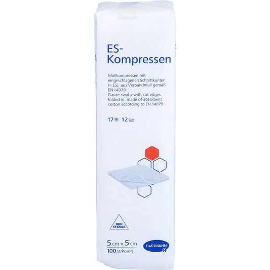 ES-KOMPRESSEN unsteril 5x5 cm 12fach 100 St