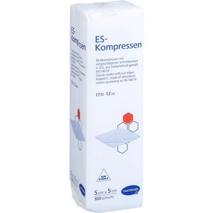 ES-KOMPRESSEN unsteril 5x5 cm 12fach 100 St