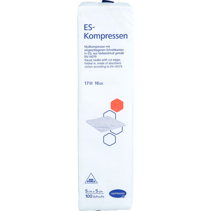 ES-KOMPRESSEN unsteril 5x5 cm 16fach 100 St