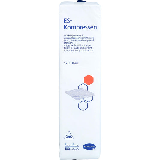 ES-KOMPRESSEN unsteril 5x5 cm 16fach 100 St