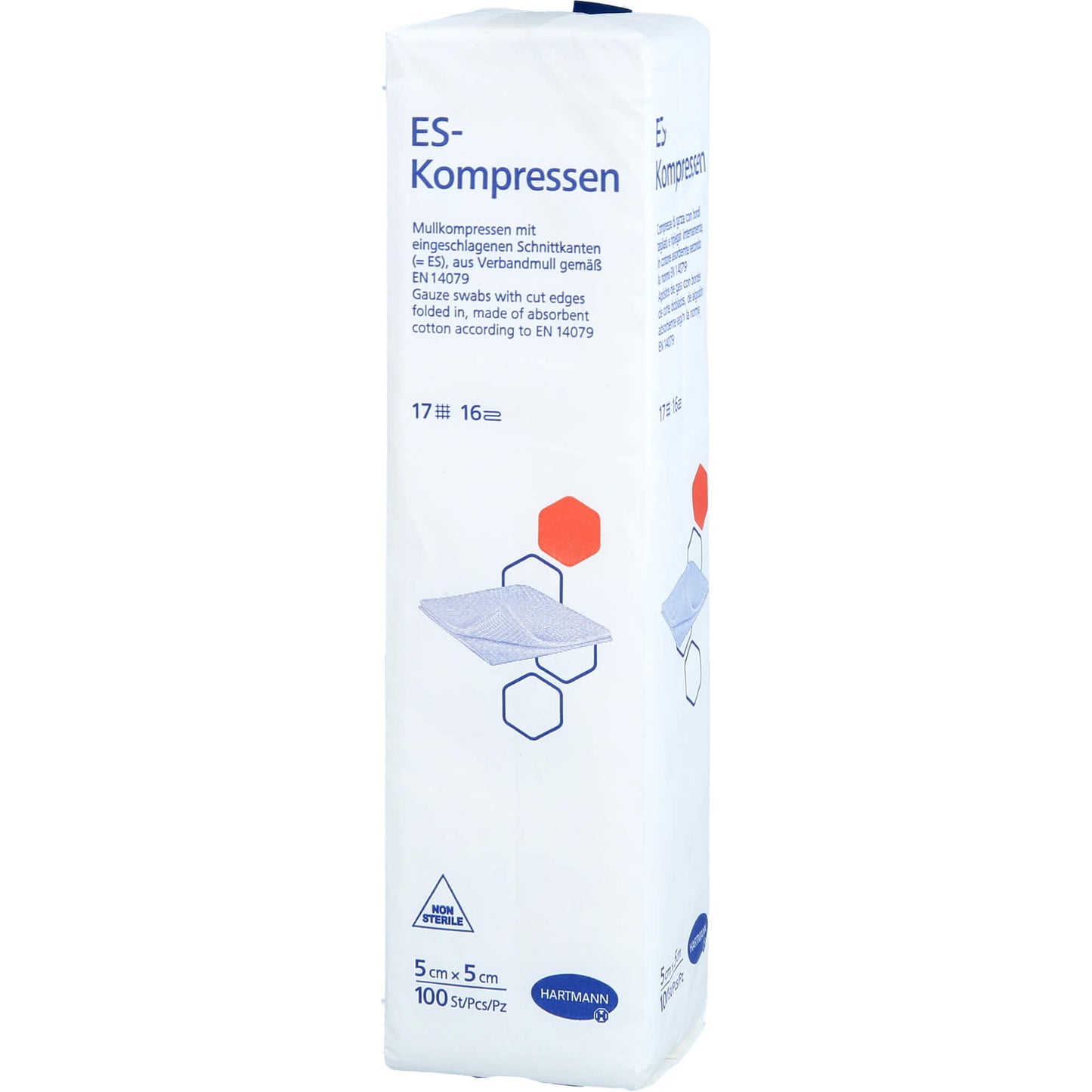ES-KOMPRESSEN unsteril 5x5 cm 16fach 100 St
