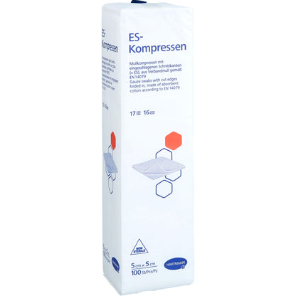 ES-KOMPRESSEN unsteril 5x5 cm 16fach 100 St