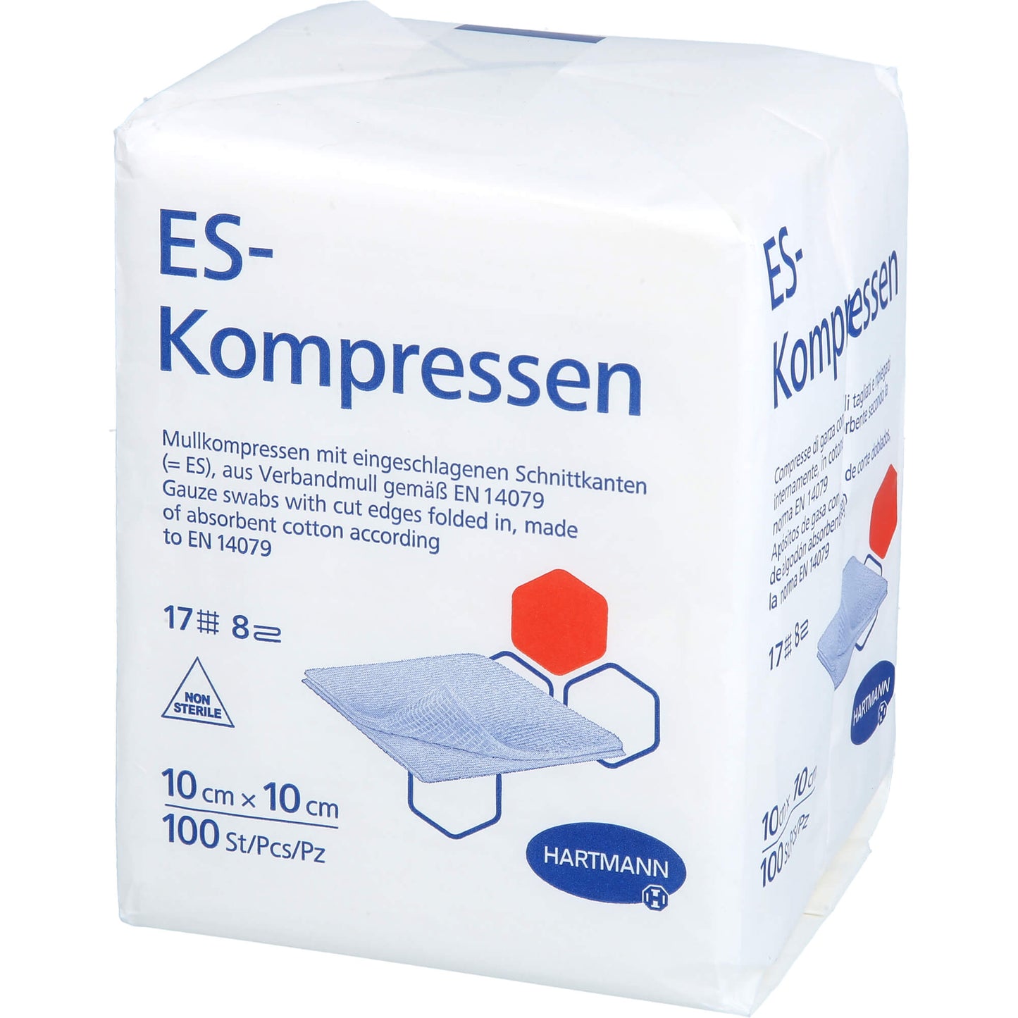 ES-KOMPRESSEN unsteril 10x10 cm 8fach 100 St