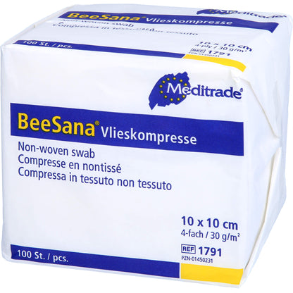 VLIESKOMPRESSEN unsteril 10x10 cm 4fach 30g 100 St