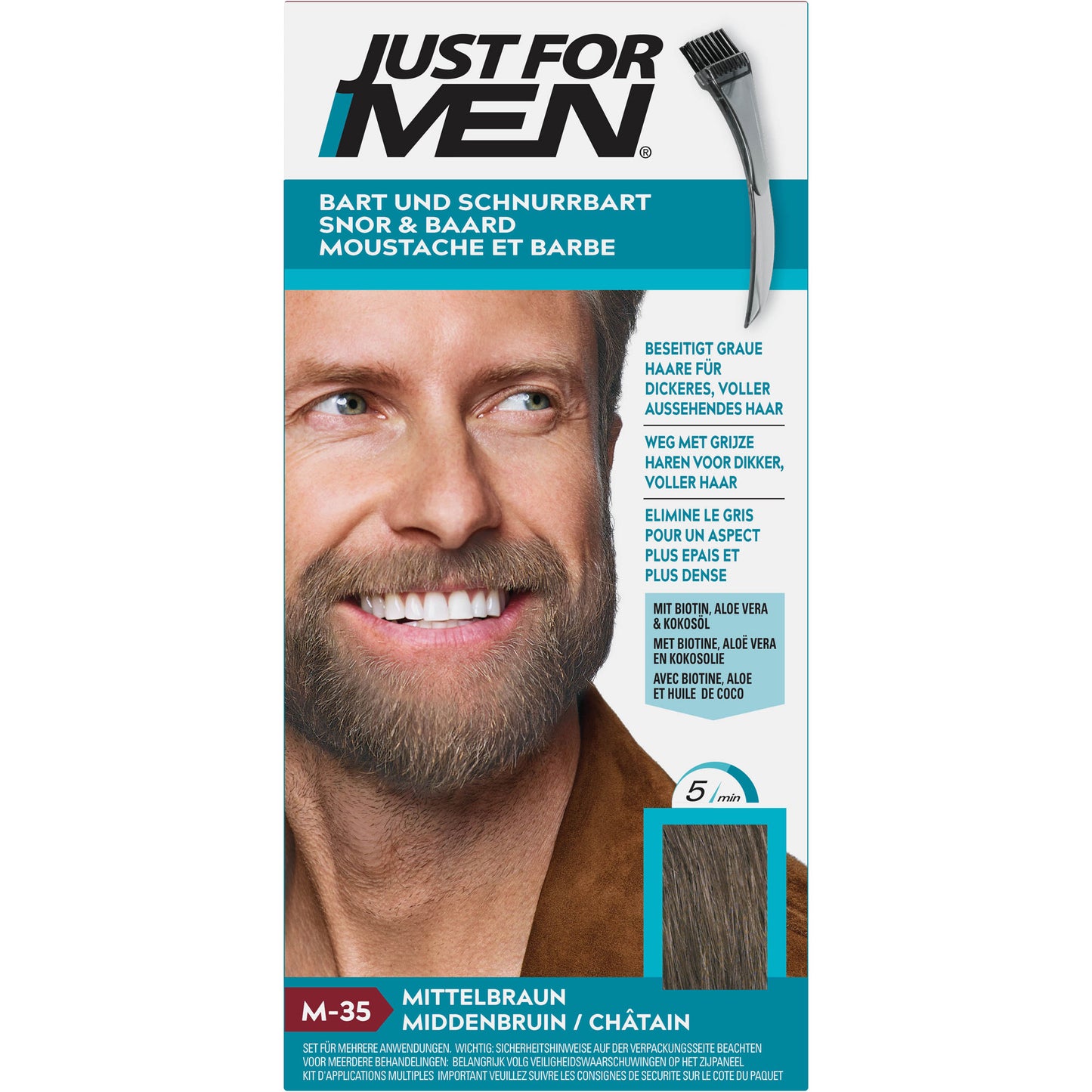 JUST for men Brush in Color Gel mittelbraun 28.4 ml