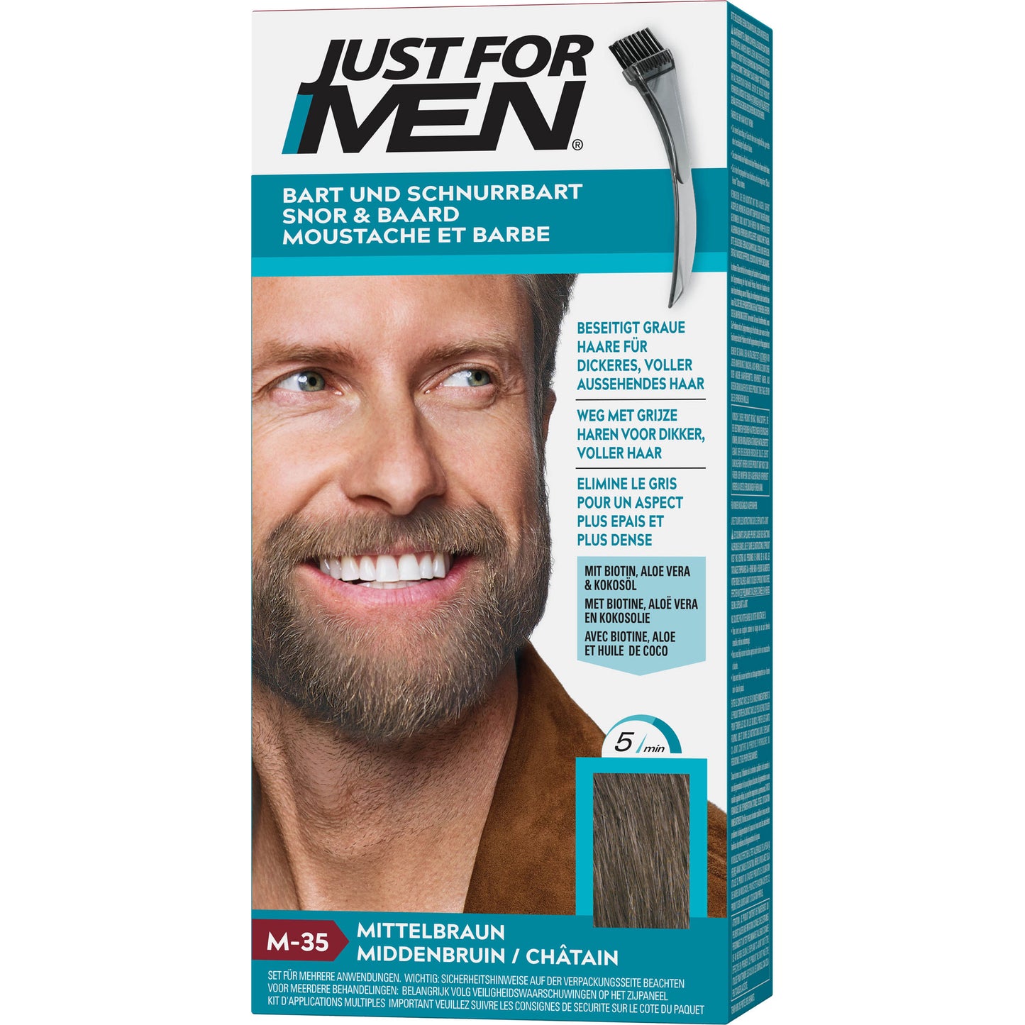 JUST for men Brush in Color Gel mittelbraun 28.4 ml